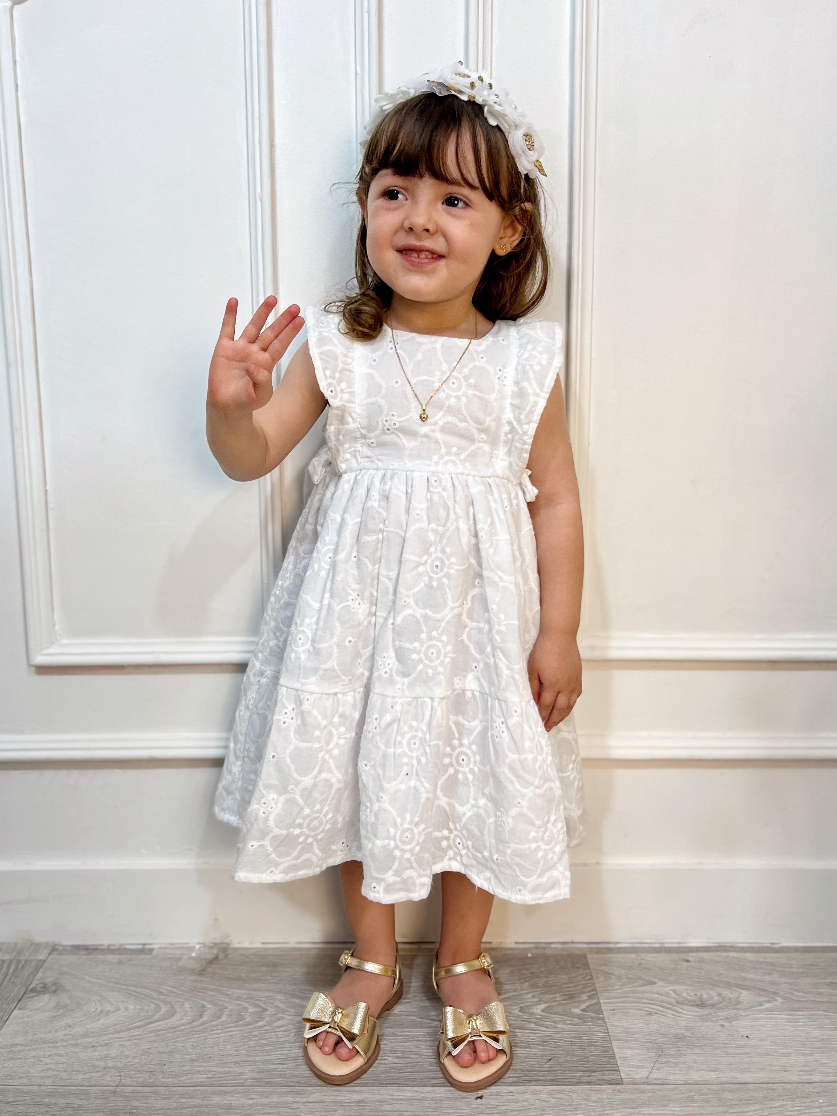 Vestido best sale blanco bebe