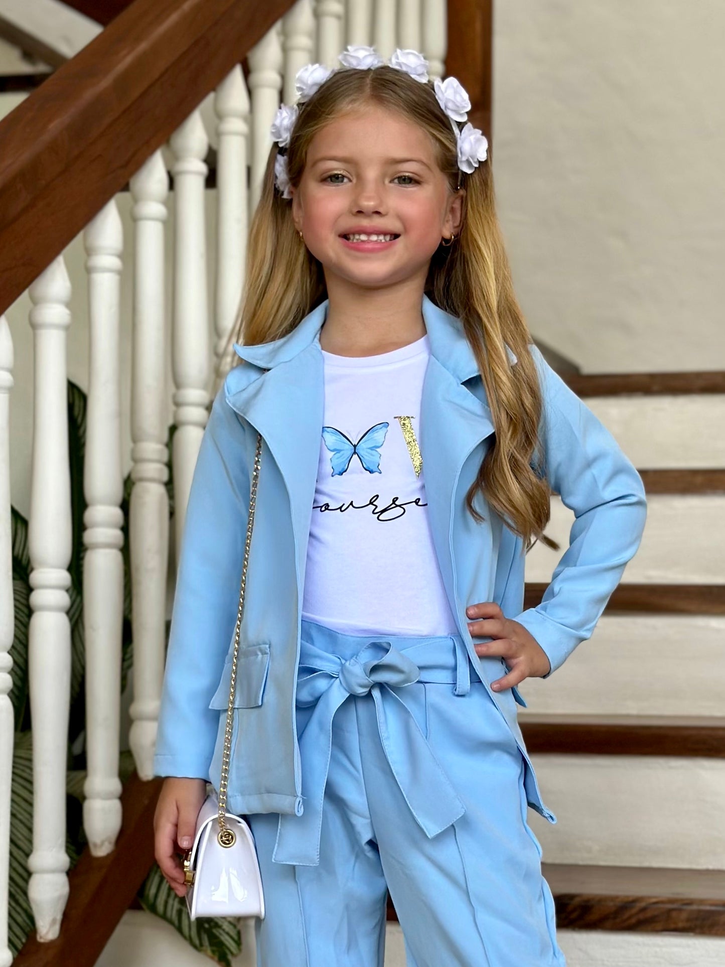 Conjunto elegante con blazer para niña - Mariana