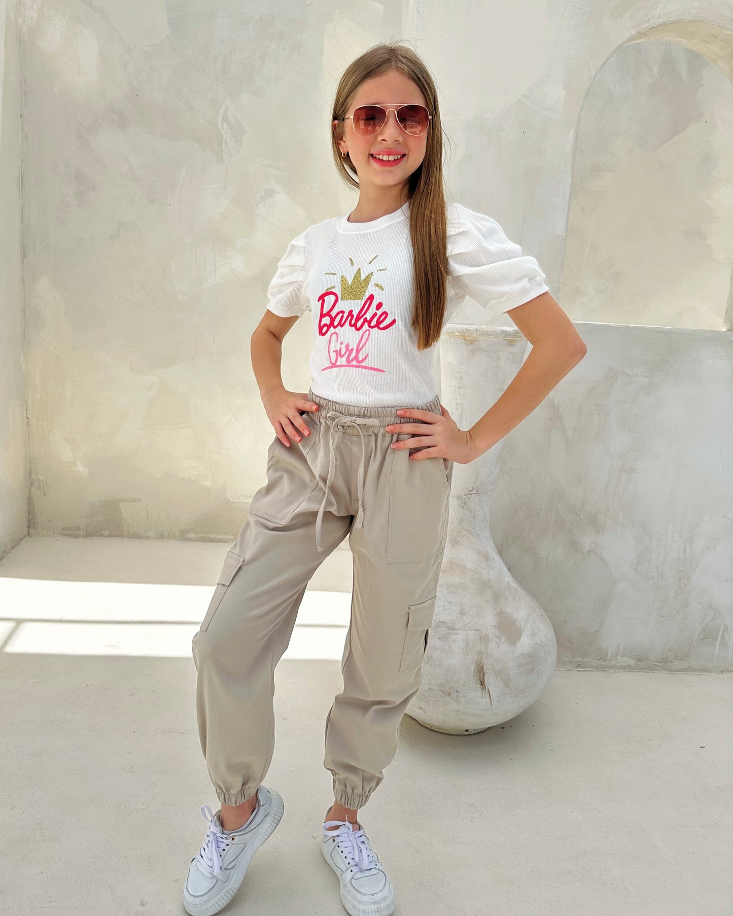 Set Pantalón cargo y blusa (Talla 2-4)